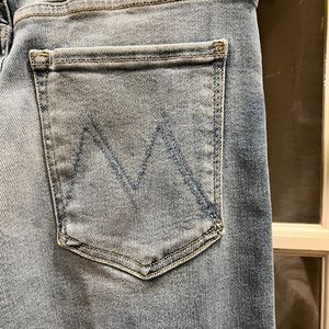 NWT mother distressed wide leg jeans